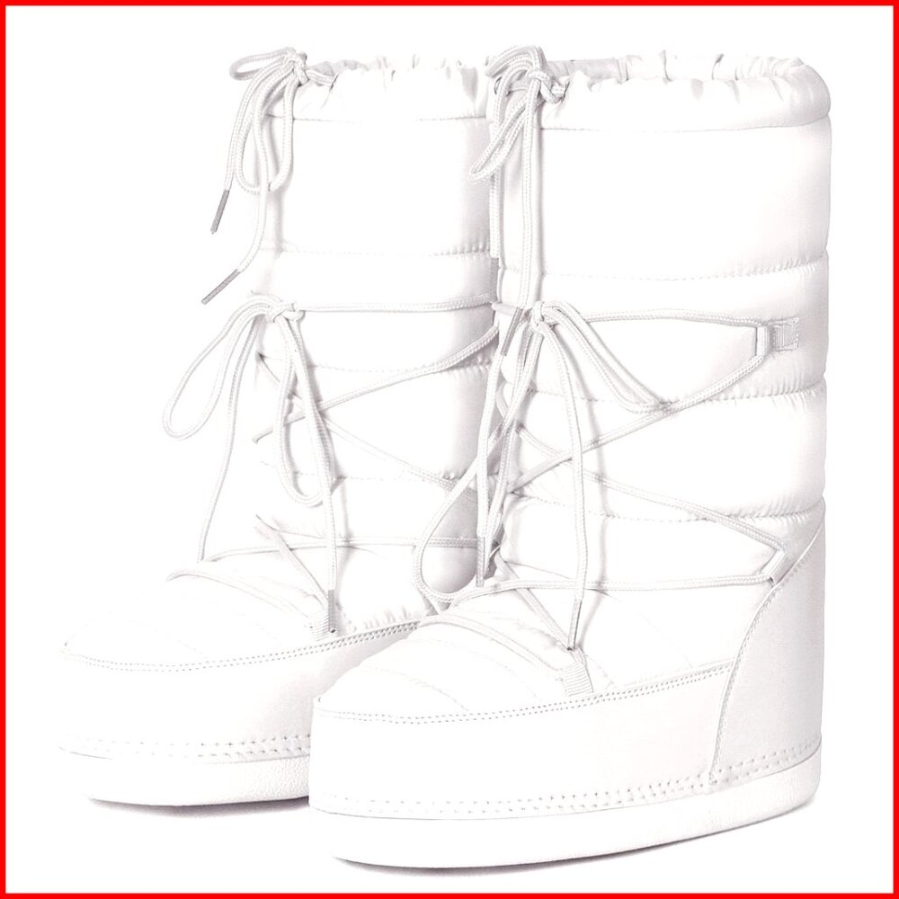 Mid-Calf Snow Boots with Warm Lining, Slip-Resistant, Lace-Up Winter Shoes